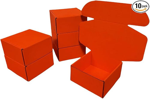 10 Pcs 9.8 x 9.8 x 4 inches Large Size Corrugated Cardboard Gift Boxes by Unknown