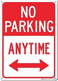 New Warning Metal Tin Signs No Parking Anytime Signs Street Sign 20 x 30 cm / 8 x 12 inches (Height x Length) by Eletina