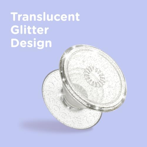 PopSockets Adhesive Phone Grip, Holder- Clear Glitter - Image 4