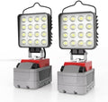 2 Pcs Cordless LED Work Light for Milwaukee m18 18v Battery, 132W 13200LM Battery Light for Milwaukee 18v Tools, Fathers Day Gift,Flood Lighting with USB & Type-C Charging Port,Low Voltage Protection by LANKA