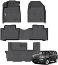 Wailtnb- Floor Mats Fit Honda Pilot 2015-2009 All Weather Car Floor Liners for 2009-2015 Honda Pilot Car Mats Accessories for Pilot 2015 2014 2013 2012 2021 2010 2009 by Wailtnb