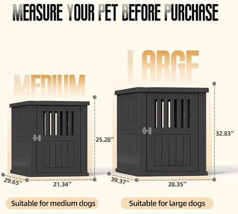 30 Inch Small Dog Crate Furniture, Black - Image 4