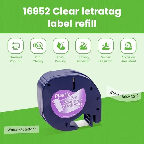 Compatible with DYMO LetraTag Clear Label Maker Tape Refills 16952 Plastic - Image 4
