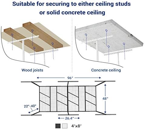FLEXIMOUNTS 4x8 Overhead Garage Ceiling Storage Rack Organization, White - Image 7