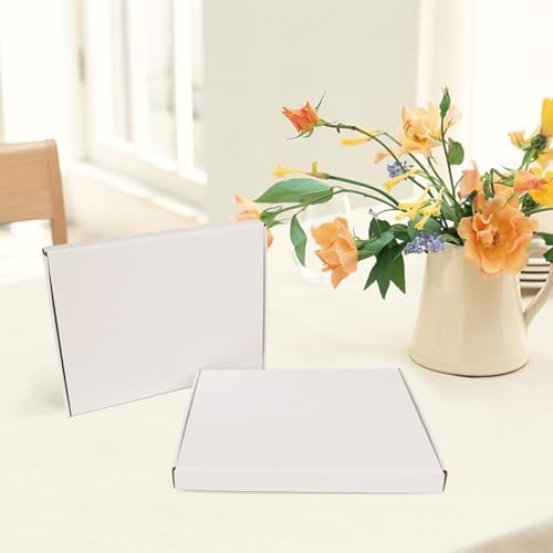 HORLIMER 12x9x1 inches Shipping Boxes Set of 25, White Corrugated Cardboard Box Literature Mailer - Image 5