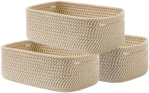 KALLAX Small Woven Storage Basket for Organizing, 12 x 8 x 4.5 inch, 3 Pack by KALLAX