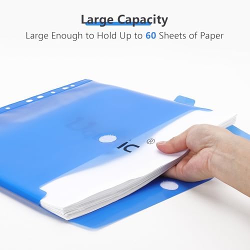 Uquelic Document Organizer, Soft PVC 3 Ring Binder with 12 Pockets - Image 5