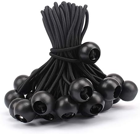 AOPRIE 30 Pcs Bungee Balls 6Inch Black Ball Bungees Heavy Duty Heavyweight 6 inch Tarp Bungee Cords, Weather Resistant Tie Down Strap 4mm Thickness - for Camping, Tents, Cargo, Holding Wire and Hoses - Image 4