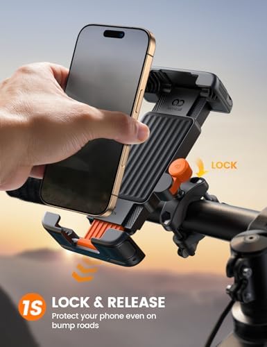Lamicall Bike Motorcycle Phone Mount Holder - [1s Quick Lock] - Image 2