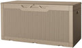 JUMMICO 100 Gallon Resin Deck Box, Waterproof Outdoor Storage Box by JUMMICO