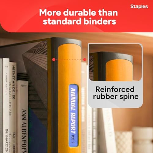 Staples 3 Inch D-Ring Heavy-Duty View Binder, Orange, Holds 600 Sheets - Image 4