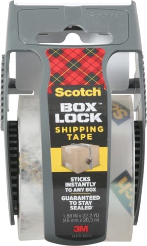 Scotch Box Lock Packaging Tape, 1 Roll with Dispenser, 1.88 in x 800 in, Extreme Grip, Sticks Instantly to Any Box (195) (Pack of 2) - Image 2