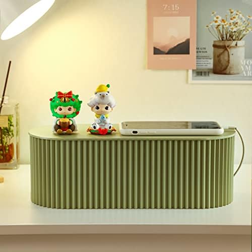 FABROK 2 Pack Cable Management Box, Cord Hider Box, Green, Small+Large - Image 7