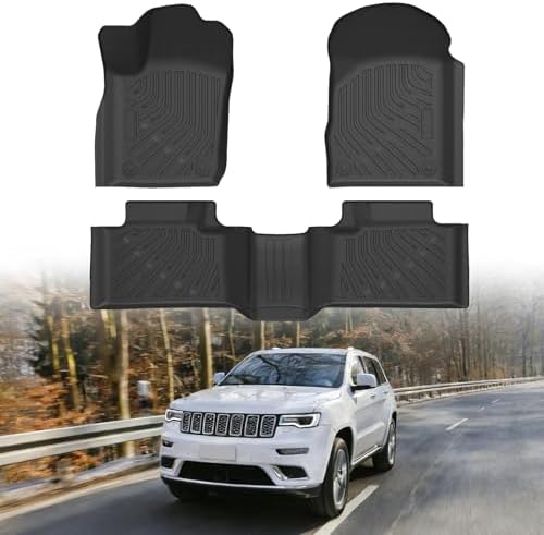Cartist Floor Mats for 2016-2025 Dodge Durango/2016-2021 Jeep Grand Cherokee/2022 Jeep Grand Cherokee WK, All Weather Floor Liners for Durango Accessories, Heavy Duty Car Mats, Car Accessories by cartist
