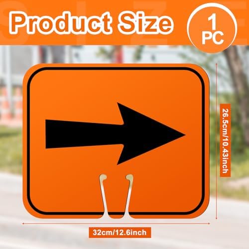 Geetery 1 Pc Traffic Arrow Orange Detour Signs, Left & Right - Image 2