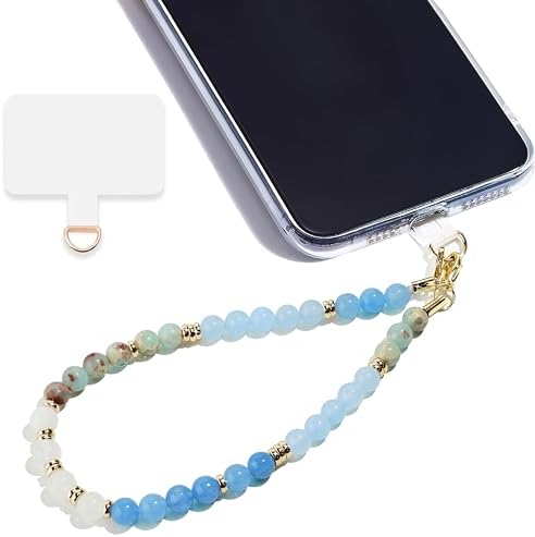 Marble Beaded Phone Wrist Strap for Women, Detachable Design by Lostars