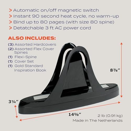 Unibind60 Pro Thermal Binding Machine Plus 10 Hardcovers for Offices & Pitch Decks | No Warm-Up Needed | Fast and Easy Binding with a Professional Finish - Image 4