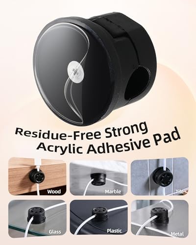 AGPTEK 8 Pack Magnetic Cable Clips, 360° Rotatable Cord Holder - Image 5
