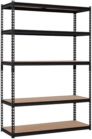 Takywep Heavy Duty Storage Shelves 48" x 24" x 72", 5 Tier Durable Metal Construction, Adjustable Shelving, Storage Utility Rack Shelf Unit for Garage, Kitchen, Warehouse by HOME