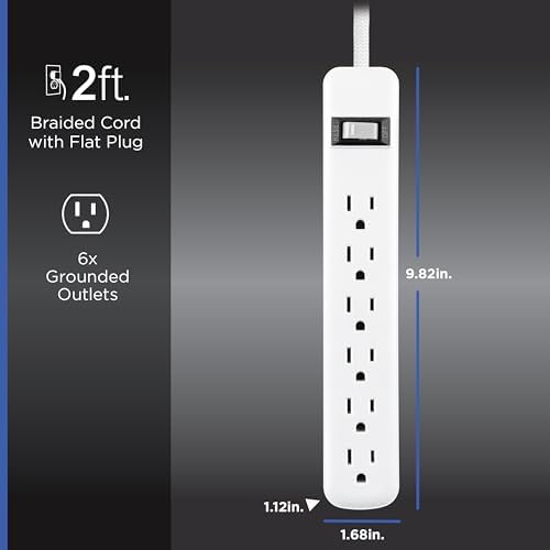 GE Surge Protector Power Strip with USB Ports, Combo Pack - Image 3