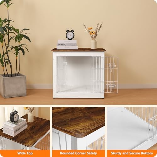DWANTON 27" Dog Crate Furniture, Dog Kennel Indoor, with Waterproof Cushion - Image 6