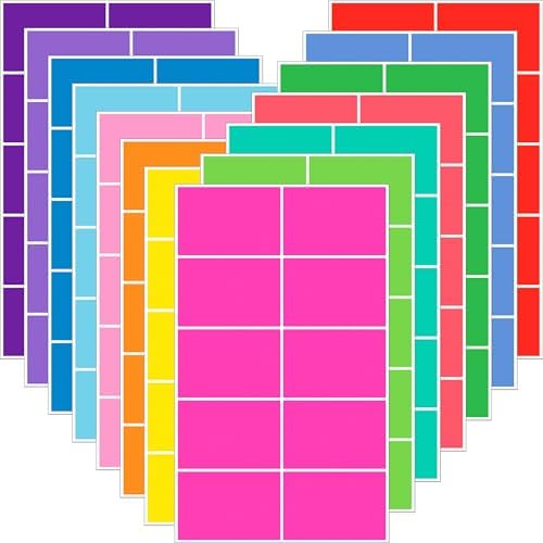 Colored Labels Stickers,3 x 2 Inch,14 Colors,420 Pack by Unknown