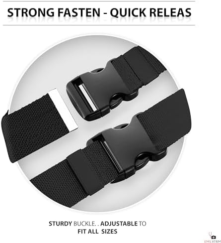 EMS XTRM Gait Belts for Seniors, Belt to Lift Elderly Standing Assist Aid Quick Release Buckle for Caregivers, Nurses, Home Health Aides, Physical Therapists (Plastic Buckle - Black) - Image 4