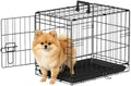 FDW | 18" Foldable Metal Dog Crate | Black | Cage for Small Dogs by FDW