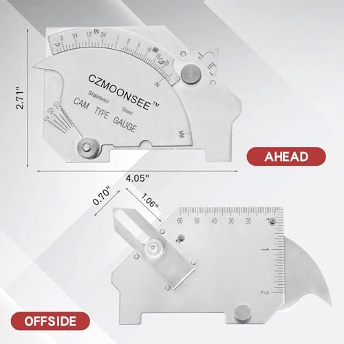 MG-8 Cam-Type Fillet Weld Gauge Stainless Steel Bridge cam Welding Inspection Ruler - Image 2