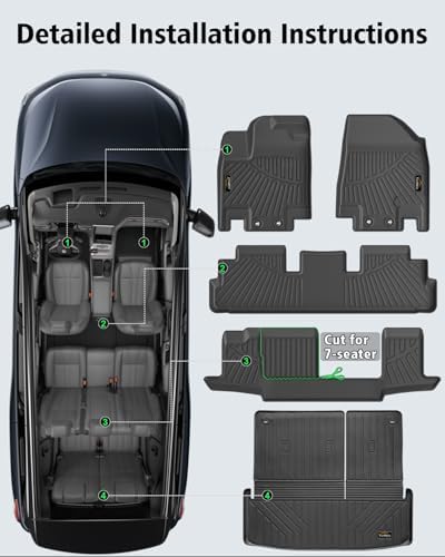 Floor Mats & Cargo Mat with Backrest Mat for Nissan Pathfinder 2022-2026 - Image 3