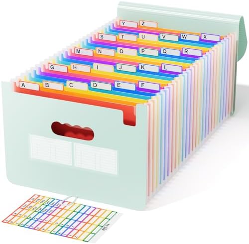 ABC life 26-Pocket Accordion File Organizer, Expanding File Folder by ABClife