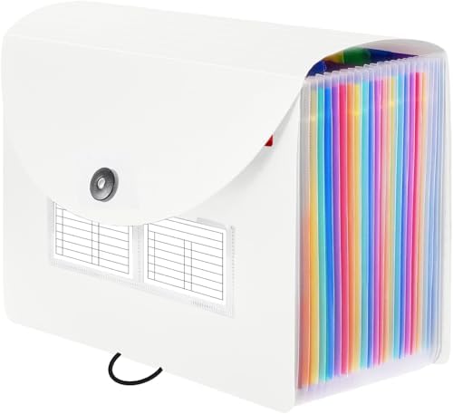 Sooez 24 Pockets Expanding File Folder, Accordion File Organizer, Letter/A4 by Sooez