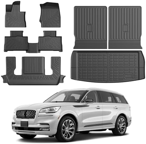 Aviator Floor Mats - Car Mats for Lincoln Aviator 2020-2025, All Weather Floor Mats and Cargo Liner for Aviator Accessories, Heavy Duty Rubber Mats, Car Accessories by cartist