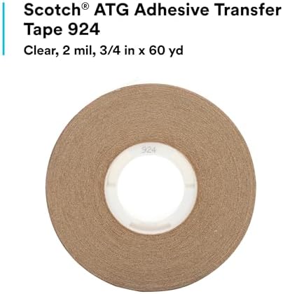 3M Scotch ATG Adhesive Transfer Tape 924, Clear, 3/4 in x 60 yd, 1 Roll - Image 2