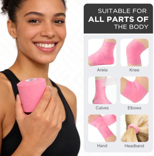OK TAPE Pre Wrap Tape Athletic Foam Underwrap for Sports 6-Rolls, 72 Yds - Image 2