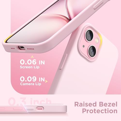 GolbinBox Magnetic for iPhone 15 Case, Silicone Cover, Chalk Pink - Image 5
