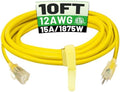 POWGRN 10 FT 12/3 Outdoor Extension Cord Waterproof, Heavy Duty Power Cord by POWGRN