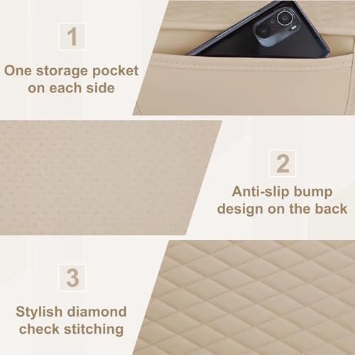 BFXM Car Center Console Cover with 2 Organizer Pockets Storage Bags - Image 4