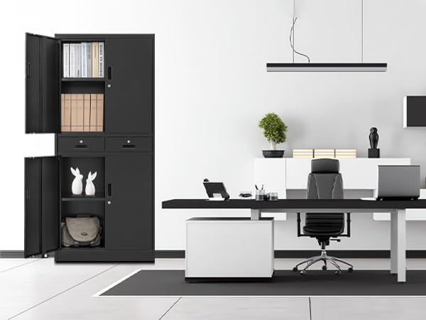 BESFUR 71“H Metal Storage Cabinet - Image 8