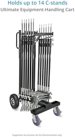 PROAIM Vanguard C-Stand Cart, Holds 14 Stands, Collapsible, 362kg/800lb - Image 2