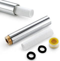 4" Showerhead Extension Arm w/PP Filter Cartridge, 4 Inch 304 Stainless Steel Chrome Shower Arm Extender, Traps Sediment & Rust, Prevents Clogging, Extends Showerhead Life in Hard Water Area by TRIPHIL