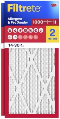 Filtrete 14x30x1 Air Filter, MERV 11, MPR 1000, 2 HVAC Filters by Filtrete