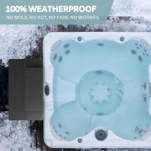 Heavy Duty Hot Tub Steps with Storage - Waterproof, Non-Slip & No Maintenance - Large 700LBS Load Capacity - Multi Angle Access - Ideal for Spa Steps, Hot Tub Stairs - Gray Spa Step for Outdoor - Image 5