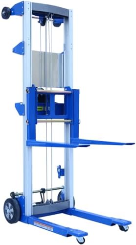 Fixed Straddle Hand Winch Lift Truck, Material Lifts, 34.6" Length, 24.8" Width, 66.9" Height, 400lb Capacity, Perfect for Warehouses Construction Sites by Unknown