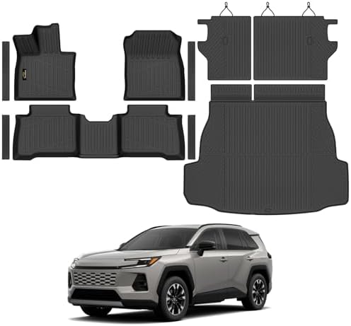 Floor Mats & Cargo Mat & Backrest Mat Custom for Toyota RAV4 Hybrid 2026 by YonMeoo