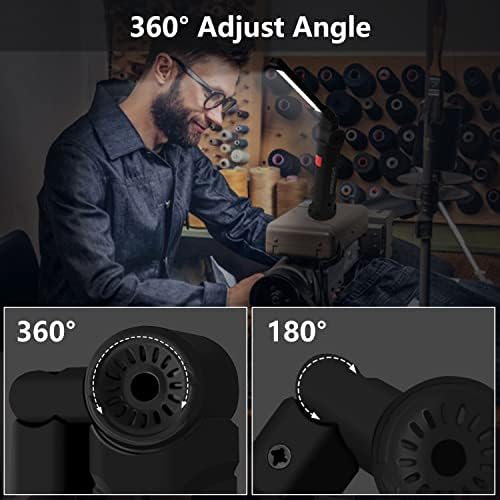 NODINIHU Working Light Portable, Rechargeable Work Lights with Magnetic Base Hanging Hook,360° Rotate 5 Modes,COB LED 800 Lumens Foldable Inspection Light for Car Repair, Grill and Outdoor Use(4pack) - Image 3