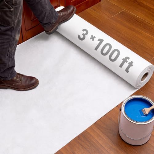 Amylove Temporary Floor Protection Roll for Construction, 100 Feet, White by Amylove