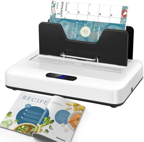 Thermal Binding Machine, 500 Sheets Capacity, No Preheat Time, Digital Touch Panel with Air Cooling, Electric Binder for A4/A5/Letter Size Business Documents, Office and Home Projects by Unknown