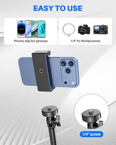 Extendable Phone Tripod for iPhone, Selfie Stick with Remote & Phone Holder - Image 3