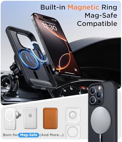 Temdan Magnetic Compatible with iPhone 16 Pro Max Case, [Built-in Invisible Kickstand][Compatible with MagSafe] [Military Grade Shockproof] Slim Translucent Matte Phone Case for iPhone 16 Pro Max 6.9" - Image 4
